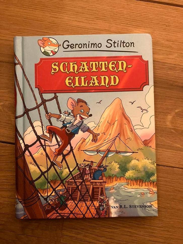 Geronimo Stilton - Schatteneiland, Boeken, Kinderboeken | Jeugd | onder 10 jaar, Gelezen, Fictie algemeen, Ophalen of Verzenden