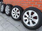 Aluminium velgen met 225/55 R17-banden, Auto-onderdelen, Banden en Velgen, Ophalen, Gebruikt, 17 inch, Winterbanden