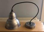 Hanglamp zilverkleurig met zwarte vegen., Ophalen, Gebruikt, Metaal, Minder dan 50 cm