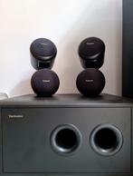 Technics SB-F200 + SB-W200 140W, Ophalen of Verzenden, 120 watt of meer, Subwoofer
