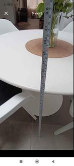Witte ronde tafel met 4 stoelen, Huis en Inrichting, Ophalen, Gebruikt