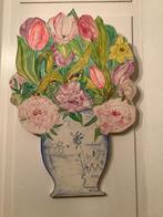 SYLVIA DEAR bloemenschilderij, Antiek en Kunst, Kunst | Schilderijen | Klassiek, Ophalen of Verzenden