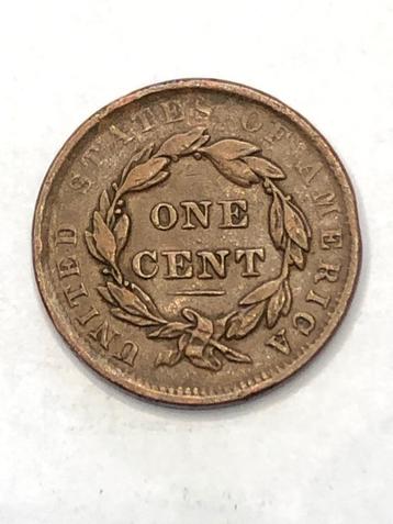 Munt USA one cent Liberty jaartal 1837  beschikbaar voor biedingen