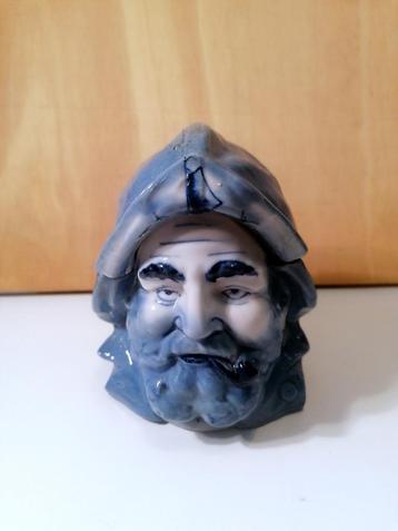 Pot à tabac Fisherman's Head Souvenir en Porcelaine de Delft