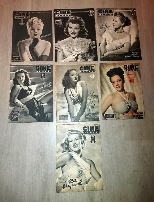 Ciné Revue Lots de 7 (1946-1949), Livres, Journaux & Revues, Utilisé, Journal, Enlèvement ou Envoi