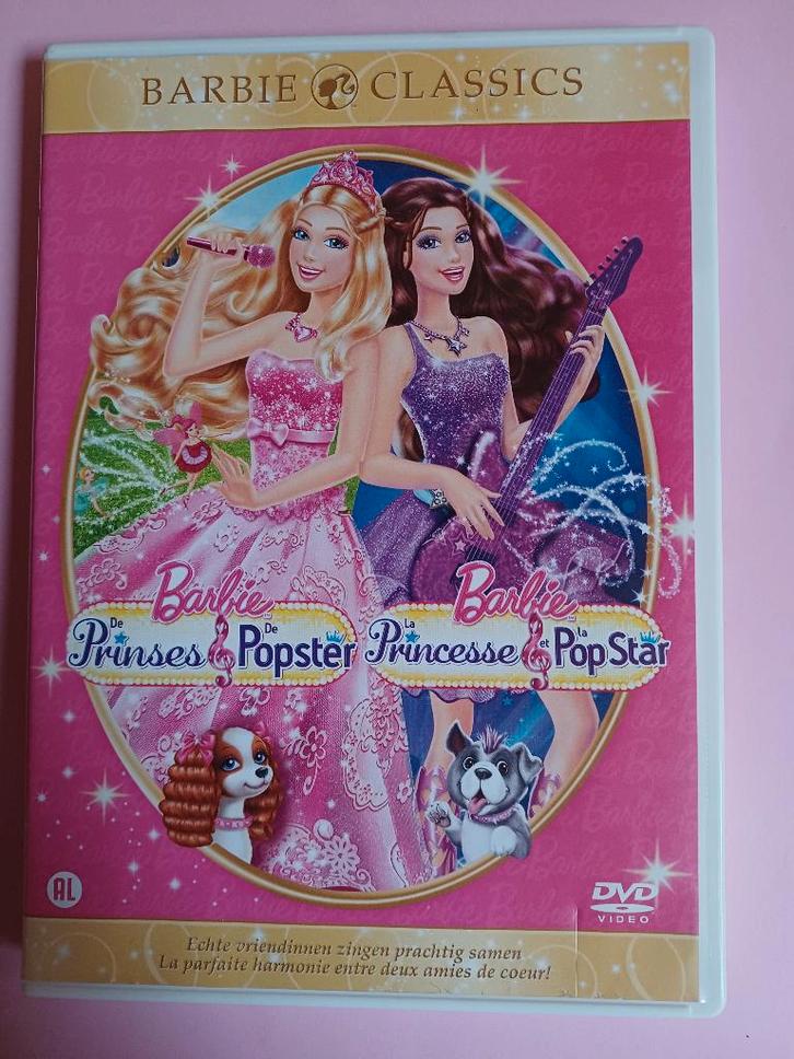 DVD Barbie De prinses en de popster, Cd's en Dvd's, Dvd's | Tekenfilms en Animatie, Gebruikt, Ophalen of Verzenden