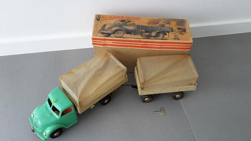 blikken speelgoed vrachtwagen M.S Magirus - Duitsland, Antiquités & Art, Antiquités | Jouets, Enlèvement ou Envoi