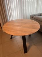 Massief eikenhout ronde tafel 120cm, Huis en Inrichting, Tafels | Eettafels, Ophalen, Zo goed als nieuw, Eikenhout