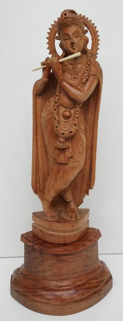 Statue de joueur de flûte hindou, déesse Krishna, Antiquités & Art, Art | Sculptures & Bois, Enlèvement ou Envoi