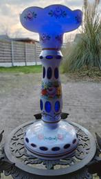 Vintage Boheemse kandelaar., Ophalen of Verzenden, Glas