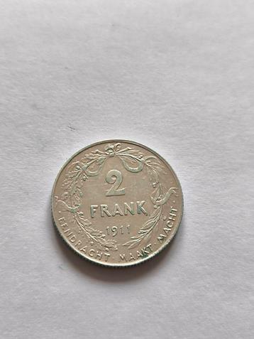 Piece de 2 francs Belgique Albert 1911 beschikbaar voor biedingen