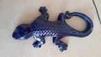 Blauwe terracotta hagedis 34 cm, Ophalen