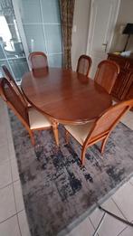 Kerselaar ovale tafel met 6 stoelen .Tafel 180x110cm, Huis en Inrichting, Tafels | Eettafels, Ophalen