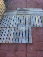terrastegel hout - 4 stuks, Gebruikt, Ophalen