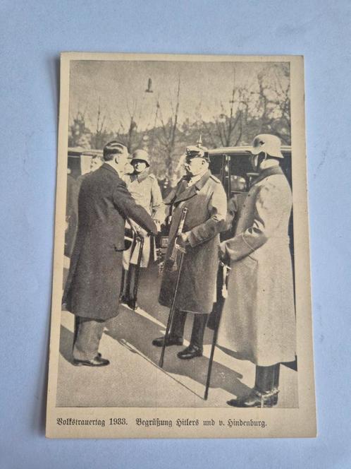 Historische Postkaart 1933 Hitler en Von Hindenburg, Verzamelen, Militaria | Tweede Wereldoorlog, Ophalen of Verzenden