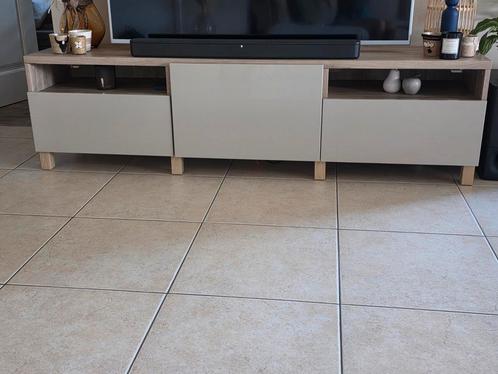 Meuble TV ikea Besta + 3 faces grises supplémentaires, Huis en Inrichting, Kasten |Televisiemeubels, Gebruikt, Ophalen