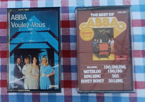 2 x cassette// ABBA// The Best Of Abba + Voulez-vous //, Cd's en Dvd's, Cassettebandjes, Ophalen of Verzenden