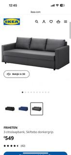 Ikea friheten zetel, Huis en Inrichting, Slaapkamer | Slaapbanken, Grijs, 90 cm, Gebruikt, 220 cm