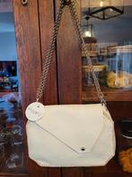 Handgemaakte lederen witte handtas, Handtassen en Accessoires, Tassen | Damestassen, Ophalen of Verzenden, Nieuw, Handtas
