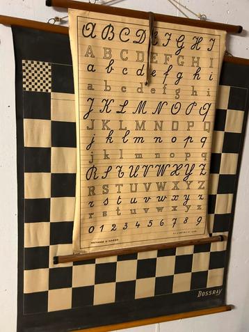 Vintage schoolkaarten 4 stuks beschikbaar, Antiek en Kunst, Ophalen