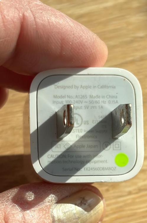 Originele US Apple A1265 USB Power Adapter, Telecommunicatie, Mobiele telefoons | Telefoon-opladers, Zo goed als nieuw, Ophalen of Verzenden
