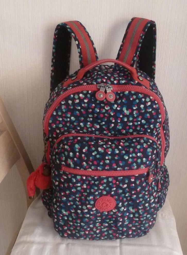 Kipling rugzak met 3 trekkoorden 6 tot 77 jaar + aap, Handtassen en Accessoires, Tassen | Rugtassen, Gebruikt, Kipling, 25 tot 40 cm