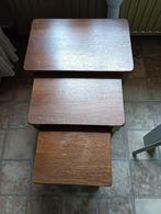 Bijzet tafeltjes bruin, Huis en Inrichting, Ophalen, Gebruikt, Rechthoekig