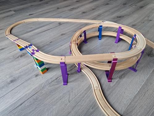 Spiraal adapterset (9 stuks) voor de houten treinbaan, Kinderen en Baby's, Speelgoed | Houten speelgoed, Nieuw, Overige typen