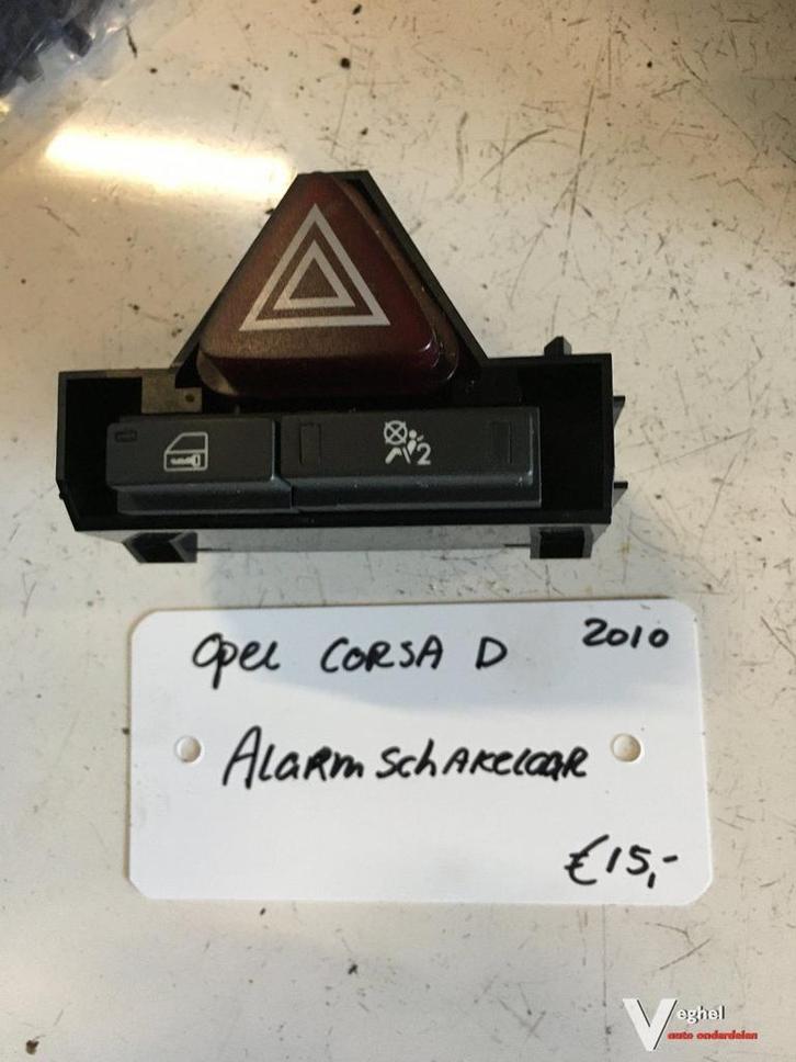 Opel Corsa D 2010 Alarmlichtschakelaar, Auto-onderdelen, Dashboard en Schakelaars, Gebruikt, Ophalen of Verzenden