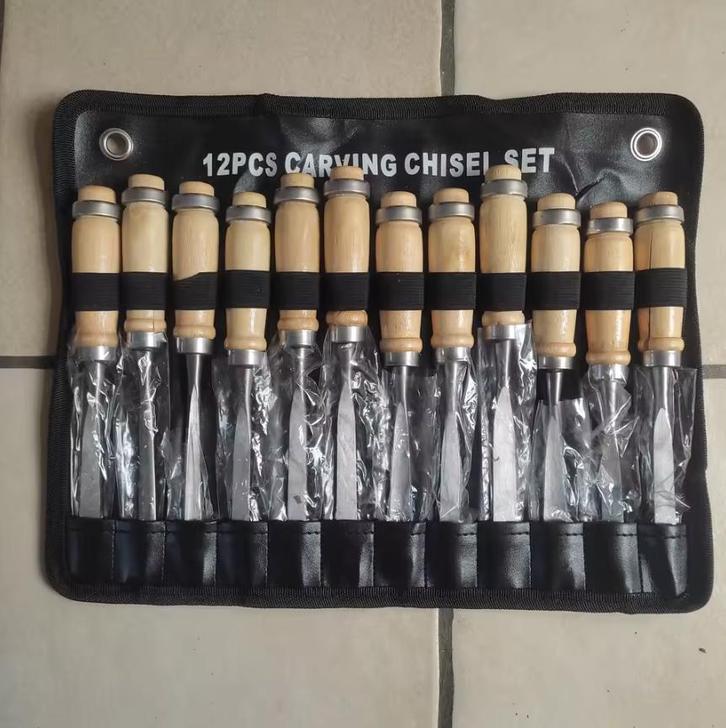 Jeu de ciseaux de sculpture sur bois – 12 pièces, Antiquités & Art, Art | Sculptures & Bois, Envoi