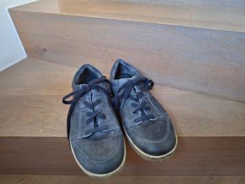 Blauwe lederen schoenen maat 40 merk Ecco, Gebruikt, Schoenen, Ophalen of Verzenden, Jongen