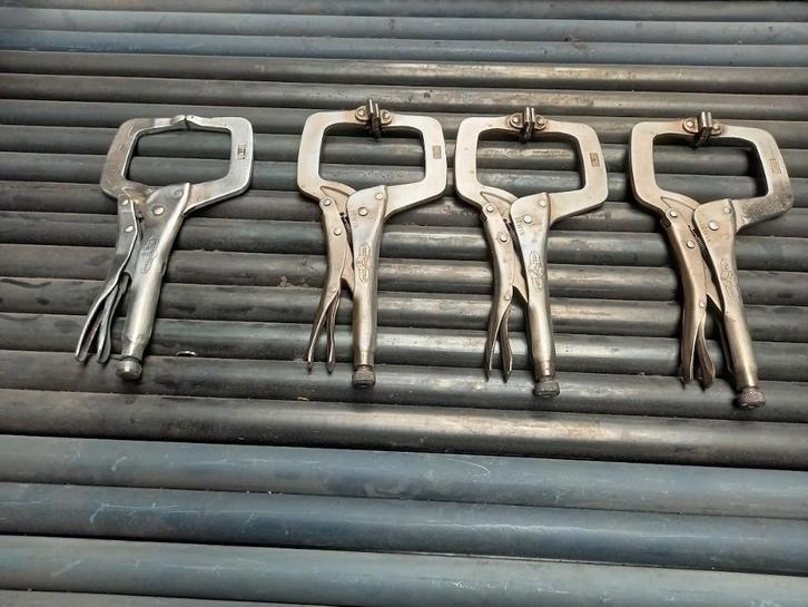Lot van 4 vise grip C-griptangen - 3x 11SP en 1 x 11R - 11", Doe-het-zelf en Bouw, Gereedschap | Handgereedschap, Gebruikt, Ophalen