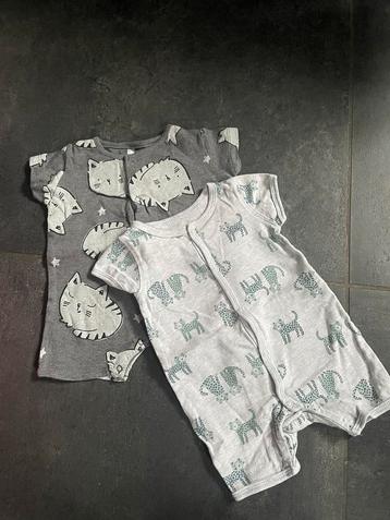 Lot pyjamas short bébé 56 cm 