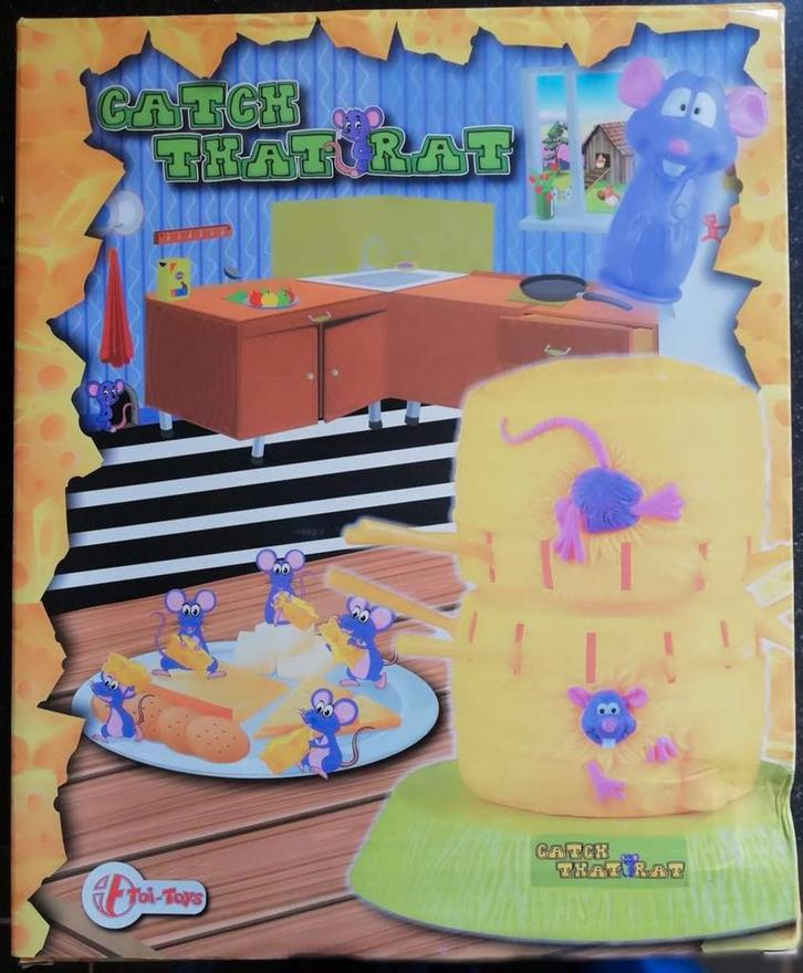 Catch that rat! (gezelschapsspel), Hobby en Vrije tijd, Gezelschapsspellen | Overige, Zo goed als nieuw, Een of twee spelers, Drie of vier spelers