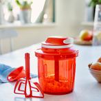 Tupperware: Hakmolen | Mixer | Klopper | SuperSonic Chopper, Huis en Inrichting, Ophalen of Verzenden, Gebruikt, Rood, Overige typen