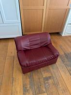 Kinderzeteltje bordeaux leder, Huis en Inrichting, Ophalen, Gebruikt, Eenpersoons, Minder dan 75 cm