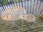 Table et chaise, Maison & Meubles, Enlèvement, Utilisé, Métal, Moins de 50 cm