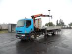 renault premium 270 dci plateau kraan palfinger, Auto's, Vrachtwagens, Achterwielaandrijving, Elektrische ramen, Bedrijf, 2 zetels