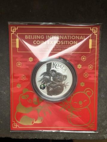 2024 Aus Koala - Beijing coin show privy Panda - 1 oz bliste beschikbaar voor biedingen