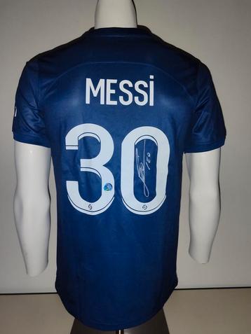 Maillot du PSG dédicacé par Lionel Messi avec manteau et épr, Enlèvement ou Envoi, Neuf, Maillot