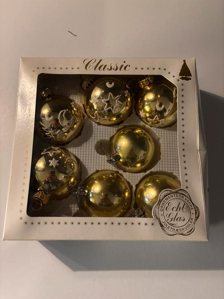 Glazen kerstballen, Diversen, Kerst, Zo goed als nieuw, Ophalen of Verzenden