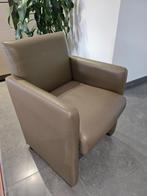 Lederen bruin zetel, Huis en Inrichting, Ophalen, Gebruikt, Eenpersoons, Leer