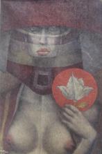 "Lady with a hat and flower" - Jef Van Tuerenhout, Antiek en Kunst, Ophalen