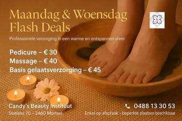 Maandag&Woensdag FlashDeals Candy’s Beauty Instituut Mortsel beschikbaar voor biedingen