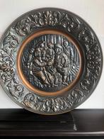 assiette murale en métal cuivré, Antiek en Kunst, Kunst | Overige Kunst, Ophalen