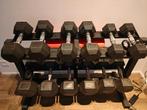 Dumbells (incl. rek en bench), Sport en Fitness, Ophalen, Zo goed als nieuw, Dumbbell