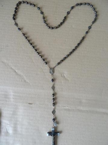 Rozenkrans Lourdes 56cm 59 kralen Indecrochable France 1970 beschikbaar voor biedingen