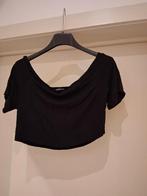Zwarte croptop, Kleding | Dames, Topjes, Zwart, Maat 42/44 (L), Ophalen of Verzenden, Zo goed als nieuw