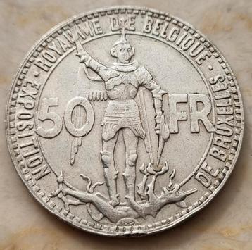 50 Francs Expo '35 B MEDAILLESLAG !! Origineel etui !! beschikbaar voor biedingen