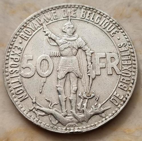 50 Francs Expo '35 B MEDAILLESLAG !! Origineel etui !!, Postzegels en Munten, Munten | België, Losse munt, Zilver, Zilver, Ophalen of Verzenden